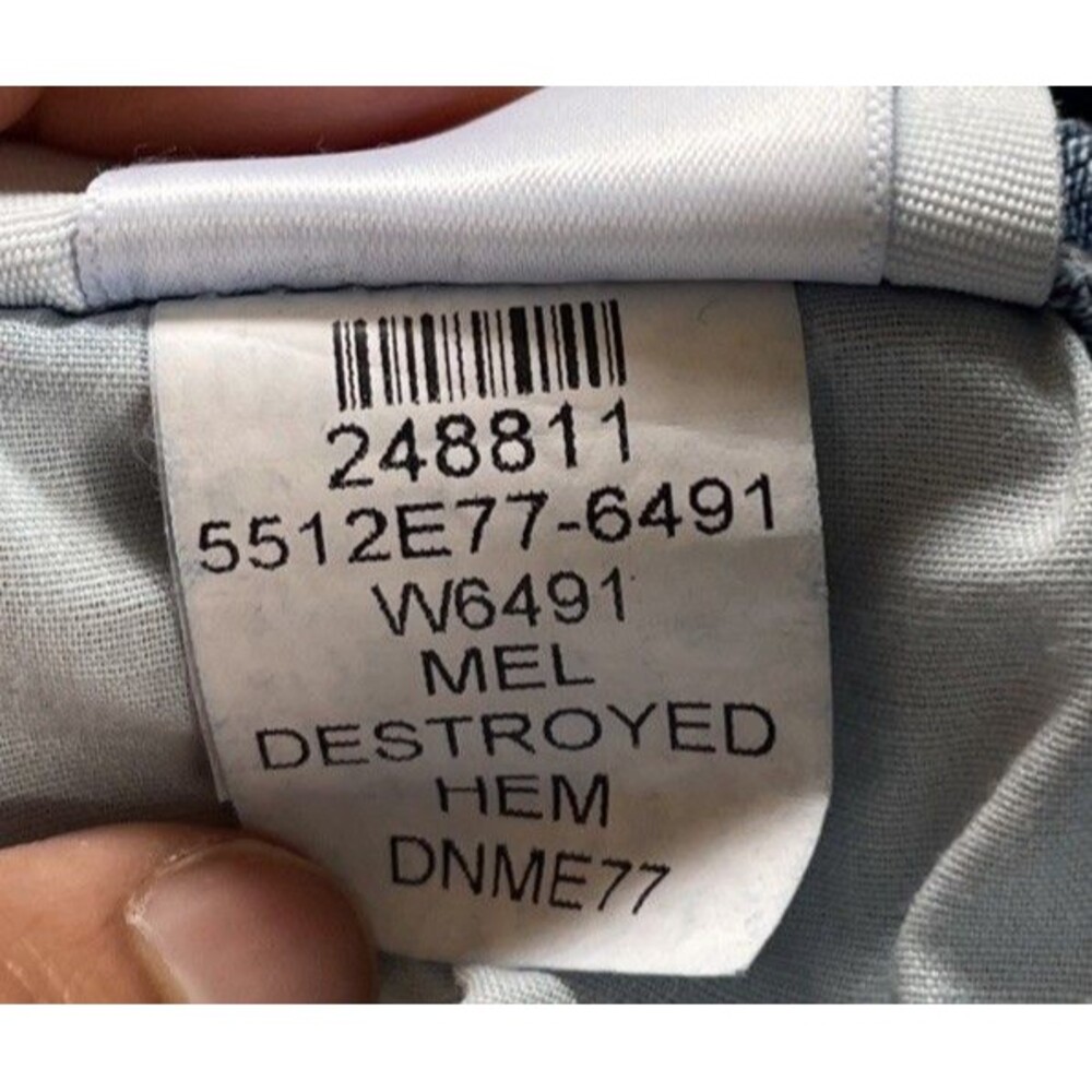 Paige Cindy Jeans Mel Destroyed Hem Ankle Straight Leg Womens Size 32, 28 Inseam - Picture 14 of 14